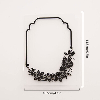 1 bucăți dosar de gofrare din plastic 3D transparent cu geometrie de flori, plăci de gofrare cu textura pentru decorarea DIY pentru albume de însemnări