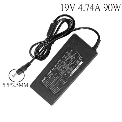 19V 4.74A 90W 5.5*2.5mm nešiojamojo kompiuterio įkroviklio maitinimas, skirtas ASUS Toshiba/Lenovo adapteriui A46C X43B A8J K52 U1 U3 S5 W3 W7 Z3 nešiojamam kompiuteriui