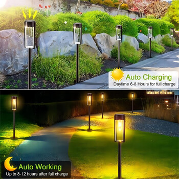 Solar Pathway Lights Outdoor Solar Pathway φωτιστικό κήπου Αδιάβροχο τοπίο Φώτα Walkway Driveway Lawn Patio Garden Decor