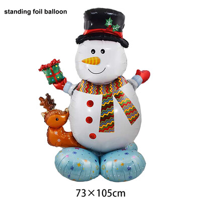 Vianočný stojaci balón Snehuliak Santa Claus Perníkový muž Fóliový balón Vianočné a sviatočné dekorácie 2025