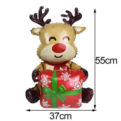 Vianočný stojaci balón Snehuliak Santa Claus Perníkový muž Fóliový balón Vianočné a sviatočné dekorácie 2025
