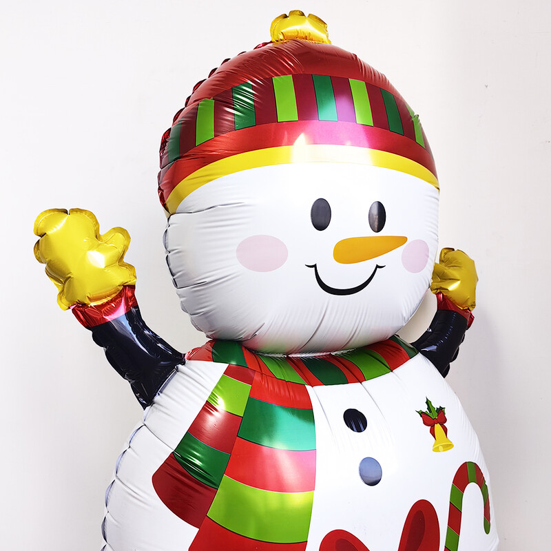 Vianočný stojaci balón Snehuliak Santa Claus Perníkový muž Fóliový balón Vianočné a sviatočné dekorácie 2025