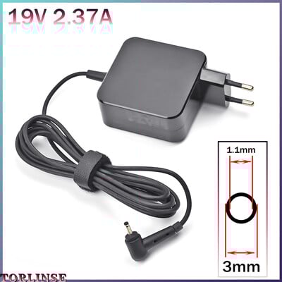 19V 2.37A 45W 3.0*1.1MM laptopadapter töltő Acer Aspire S7 391 V3-371 Switch12 PA-1450-26 A13-045N2A 547H Chromebook 11