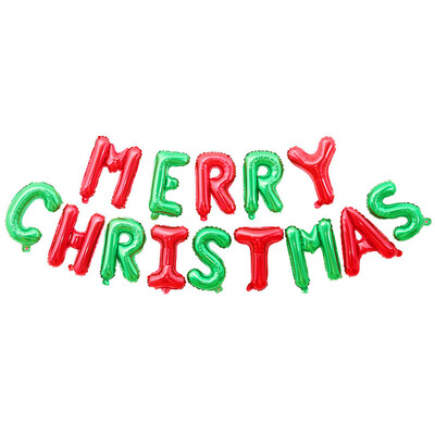 16 colių Linksmų Kalėdų laiškų folijos balionas Spalvinga raidžių baliono vėliavėlė, skirta namų dekoravimui 2024 m. Dovanos Laimingų Naujųjų 2025 m.