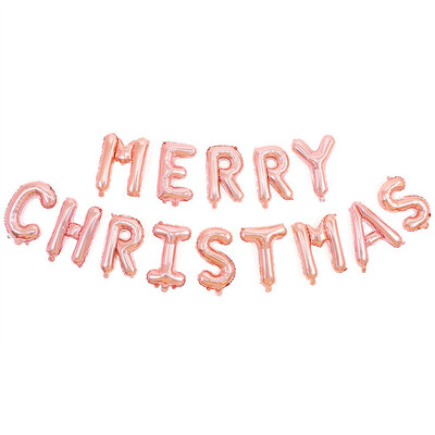 16 colių Linksmų Kalėdų laiškų folijos balionas Spalvinga raidžių baliono vėliavėlė, skirta namų dekoravimui 2024 m. Dovanos Laimingų Naujųjų 2025 m.