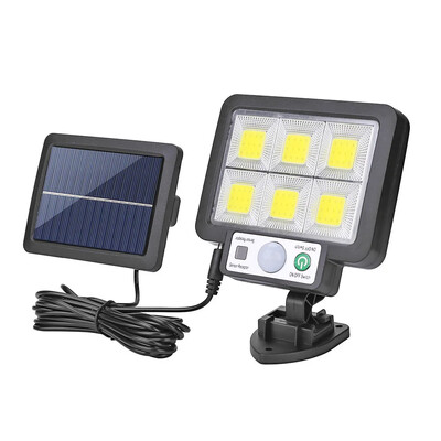 4 ks LED delené solárne nástenné svietidlo, vonkajšie vodotesné, so senzorom pohybu, indukčná lampa, vonkajšia záhrada, ulica, nádvorie, ulička, veranda, svetlo