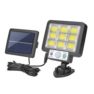 4 ks LED delené solárne nástenné svietidlo, vonkajšie vodotesné, so senzorom pohybu, indukčná lampa, vonkajšia záhrada, ulica, nádvorie, ulička, veranda, svetlo