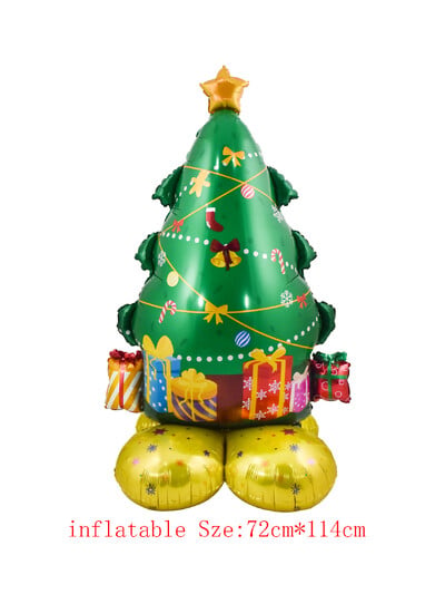 1 sada veľkých stojanov, podstavcových vianočných ozdôb, Santa Claus, snehuliak, los, balóny, novoročné vianočné dekorácie, Navidad 2024, dekorácia