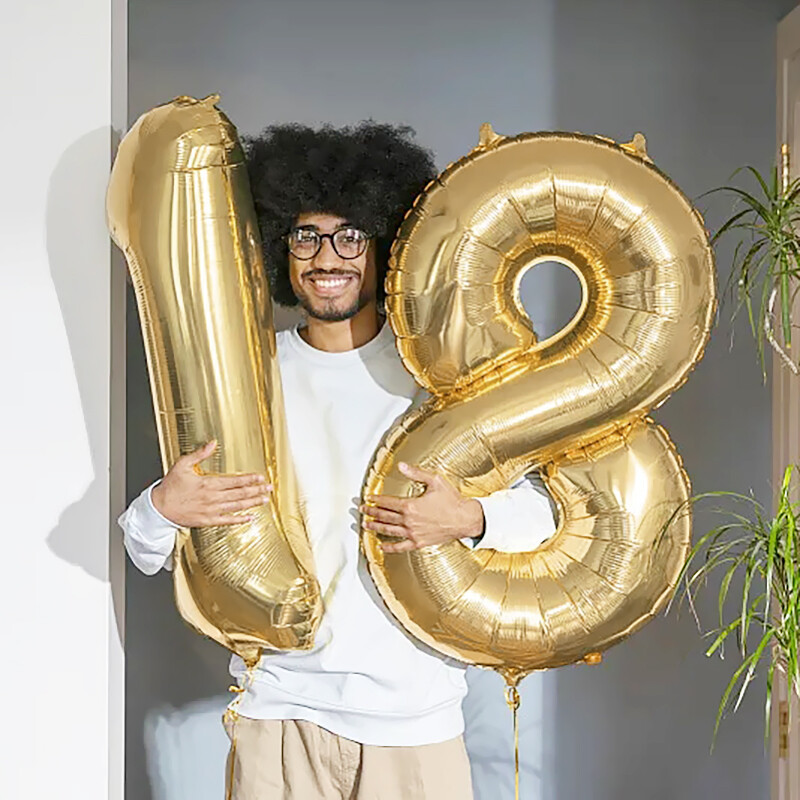 Zlatni baloni s brojevima 40 inčni folijski balon Odrasla djeca Rođendanska dekoracija za godišnjicu Zlatni 0 1 2 3 4 5 6 7 8 9 Balon