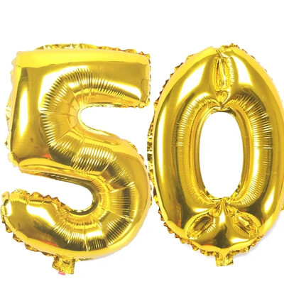 32 colių skaičius Figūrinis folijos balionai 10 20 30 40 50 60 70 80 90 metų Suaugusiųjų gimtadienio jubiliejaus dekoravimo oro balionas