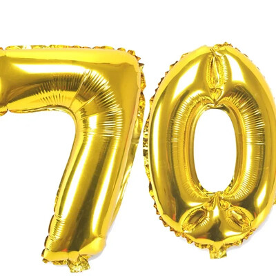 32 colių skaičius Figūrinis folijos balionai 10 20 30 40 50 60 70 80 90 metų Suaugusiųjų gimtadienio jubiliejaus dekoravimo oro balionas