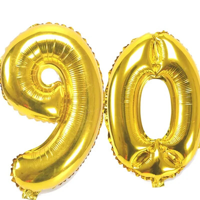 32 colių skaičius Figūrinis folijos balionai 10 20 30 40 50 60 70 80 90 metų Suaugusiųjų gimtadienio jubiliejaus dekoravimo oro balionas