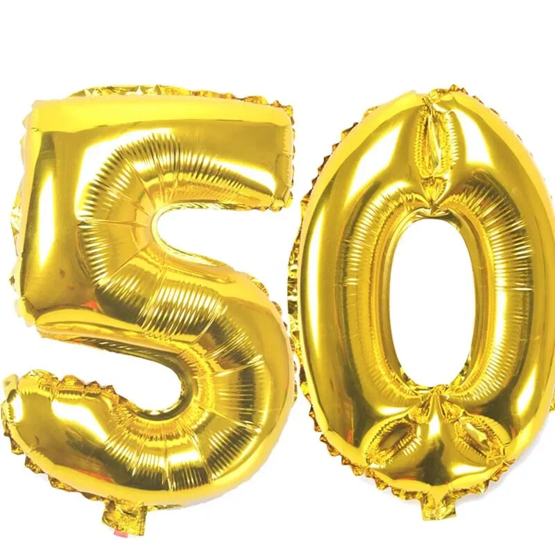 32 colių skaičius Figūrinis folijos balionai 10 20 30 40 50 60 70 80 90 metų Suaugusiųjų gimtadienio jubiliejaus dekoravimo oro balionas