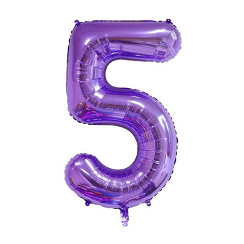 32 ιντσών Purple Number Balloon 0 1 2 3 4 5 6 7 8 9 Number Ballons Baby Shower Πάρτι γενεθλίων Επετείου γάμου Διακοσμήσεις στέμματος