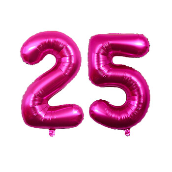 32 ιντσών Pink Rose Number Balloons Mylar Foil Number 16 18 20 21 24 25 26 30 40 50 Διακοσμήσεις για πάρτι γενεθλίων για κορίτσια με μπαλόνι ηλίου