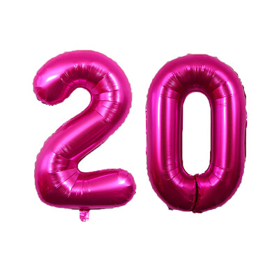 Baloane cu număr de trandafiri roz de 32 inch Număr din folie Mylar 16 18 20 21 24 25 26 30 40 50 Baloane cu heliu Decoratiuni pentru petrecerea de aniversare fete