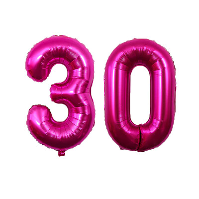 Baloane cu număr de trandafiri roz de 32 inch Număr din folie Mylar 16 18 20 21 24 25 26 30 40 50 Baloane cu heliu Decoratiuni pentru petrecerea de aniversare fete