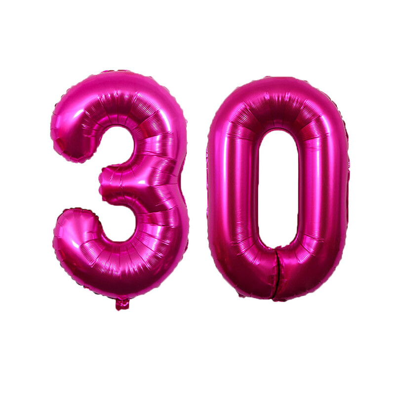 Baloane cu număr de trandafiri roz de 32 inch Număr din folie Mylar 16 18 20 21 24 25 26 30 40 50 Baloane cu heliu Decoratiuni pentru petrecerea de aniversare fete