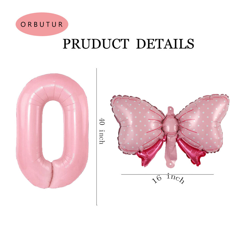 40 colių gimtadienio balionai Naujų mergaičių princesės gimtadienio rožinės spalvos balionai Vestuvių vakarėlio balionai Jumbo numerių balionai