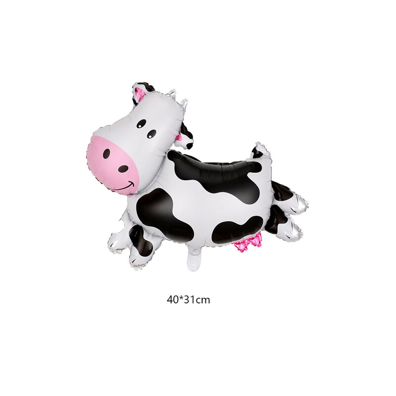 10db/tétel mini tehén léggömbök tehénfej fólia ballonok babazuhany dekorációk farm téma Anima születésnapi buli kellékek