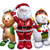 Karácsonyi Mylar léggömbök Óriási nagy karácsonyi Mikulás Hóember fóliás lufi karácsonyi újévi karácsonyi parti dekorációkhoz