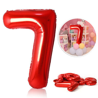 40 colių raudonos folijos balionai 0-9 numerių balionai su gimtadieniu Vestuvių vakarėlio dekoravimas Dušas Didelės figūrėlės Globos