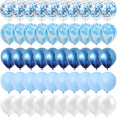 50KOM Ahat plavi mat metalik konfeti baloni otkrivaju spol vjenčanje Valentinovo Baby Shower rođendanske dekoracije