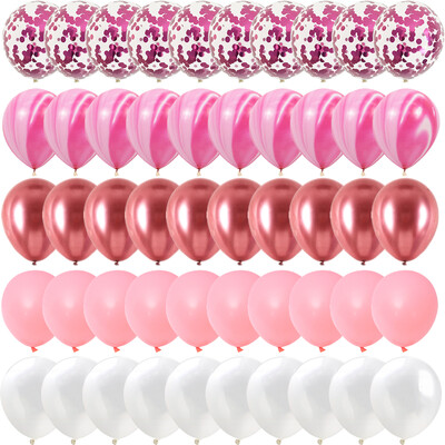 50KOM Ahat plavi mat metalik konfeti baloni otkrivaju spol vjenčanje Valentinovo Baby Shower rođendanske dekoracije