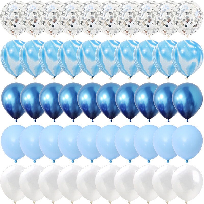 50KOM Ahat plavi mat metalik konfeti baloni otkrivaju spol vjenčanje Valentinovo Baby Shower rođendanske dekoracije
