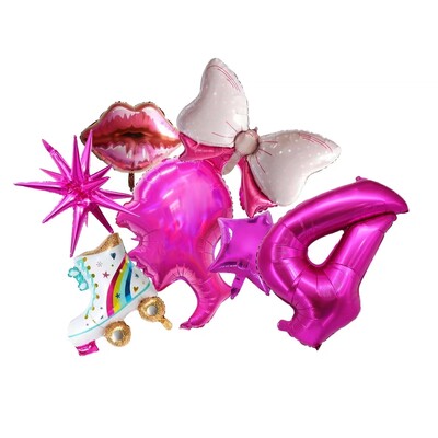 7 KOM ružičasto crveni brojevi 1-9 set balona od folije za djecu, djevojčice, rođendanska dekoracija Baby Shower, vjenčanje, princeza, lutka, pribor za zabavu