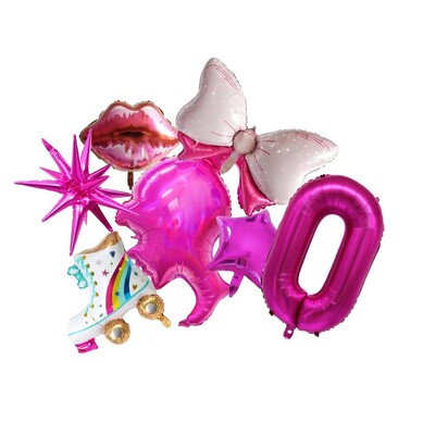 7 KOM ružičasto crveni brojevi 1-9 set balona od folije za djecu, djevojčice, rođendanska dekoracija Baby Shower, vjenčanje, princeza, lutka, pribor za zabavu