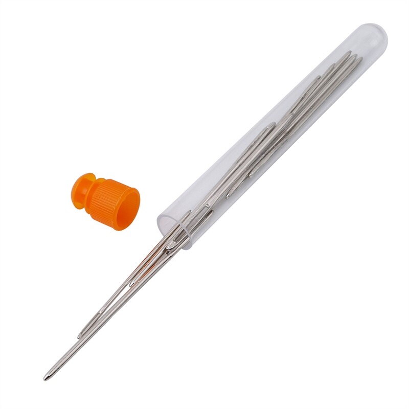 9db nagy szemű tű ezüst tompa fejű gyapjúvarrat kézi varrás háromdimenziós keresztszemes hímzőlyuk hosszú tű