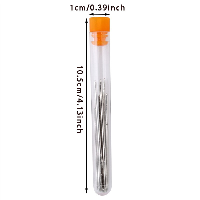 9db nagy szemű tű ezüst tompa fejű gyapjúvarrat kézi varrás háromdimenziós keresztszemes hímzőlyuk hosszú tű