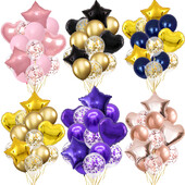 14/10db Arany Sliver Latex Szív Valentin Napi Lufi Fémes Nem Reveal Globos Baby Shower Esküvői Születésnapi Party Dekor