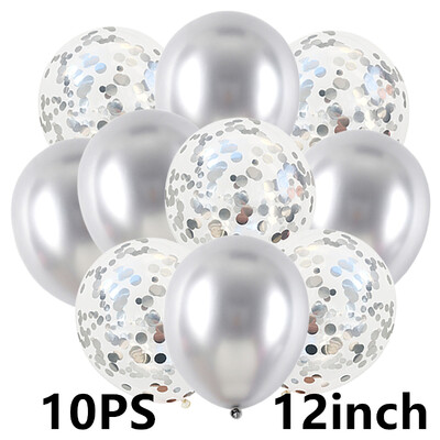 14/10db Arany Sliver Latex Szív Valentin Napi Lufi Fémes Nem Reveal Globos Baby Shower Esküvői Születésnapi Party Dekor