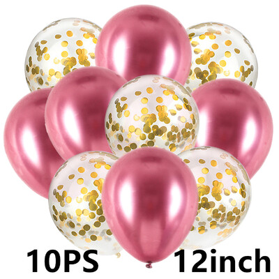14/10db Arany Sliver Latex Szív Valentin Napi Lufi Fémes Nem Reveal Globos Baby Shower Esküvői Születésnapi Party Dekor