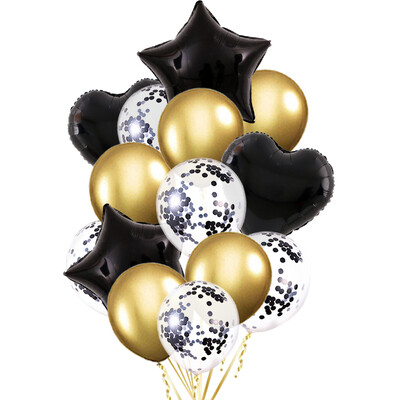 14/10db Arany Sliver Latex Szív Valentin Napi Lufi Fémes Nem Reveal Globos Baby Shower Esküvői Születésnapi Party Dekor