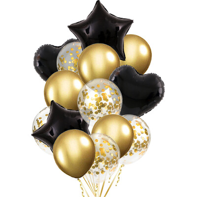 14/10db Arany Sliver Latex Szív Valentin Napi Lufi Fémes Nem Reveal Globos Baby Shower Esküvői Születésnapi Party Dekor