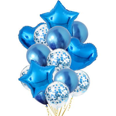 14/10db Arany Sliver Latex Szív Valentin Napi Lufi Fémes Nem Reveal Globos Baby Shower Esküvői Születésnapi Party Dekor