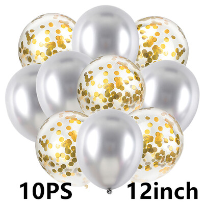 14/10db Arany Sliver Latex Szív Valentin Napi Lufi Fémes Nem Reveal Globos Baby Shower Esküvői Születésnapi Party Dekor