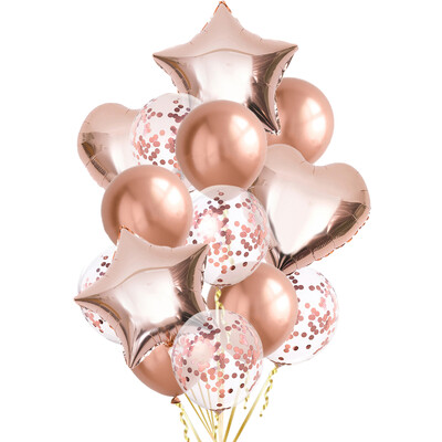 14/10db Arany Sliver Latex Szív Valentin Napi Lufi Fémes Nem Reveal Globos Baby Shower Esküvői Születésnapi Party Dekor