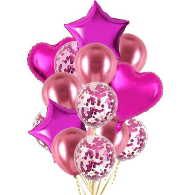 14/10db Arany Sliver Latex Szív Valentin Napi Lufi Fémes Nem Reveal Globos Baby Shower Esküvői Születésnapi Party Dekor