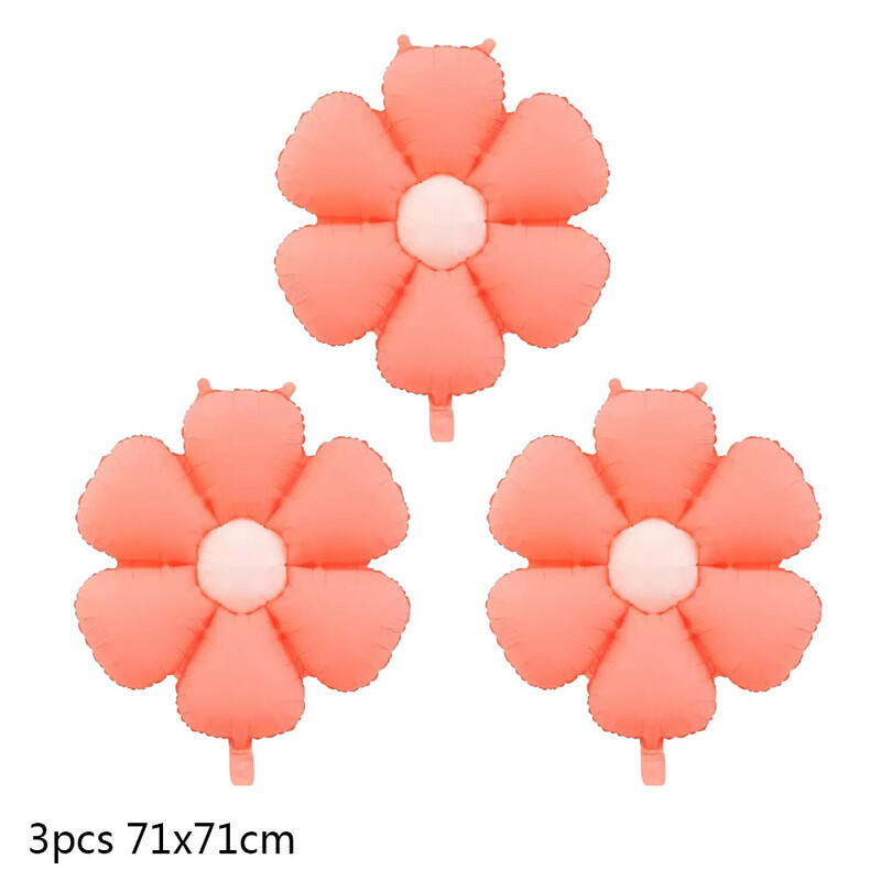 5 ks/sada cukríkovo farebných balónov sedmokráskových, slnečnicových fóliových balónov, foto rekvizity, svadobné, narodeninové, párty dekorácie