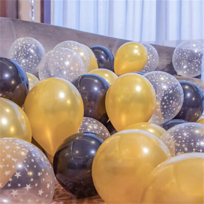 Set de baloane din latex albastru cu cerneală, 12 buc. Baloane cu heliu, auriu, roz, cu cerneală, pentru decorarea nunții, pentru Baby Shower, pentru petrecerea de naștere.