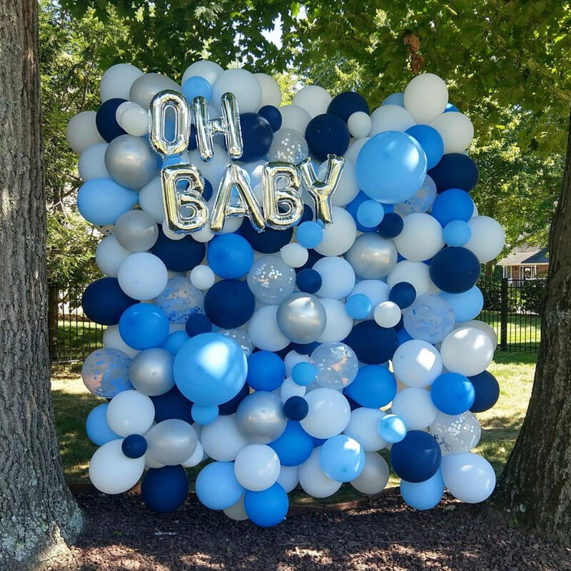 6 ks 16-palcové ružovo-zlaté a strieborné fóliové balóny s písmenom Oh Baby, banner, svadobné, detské, odhalenie pohlavia, dekorácie na párty