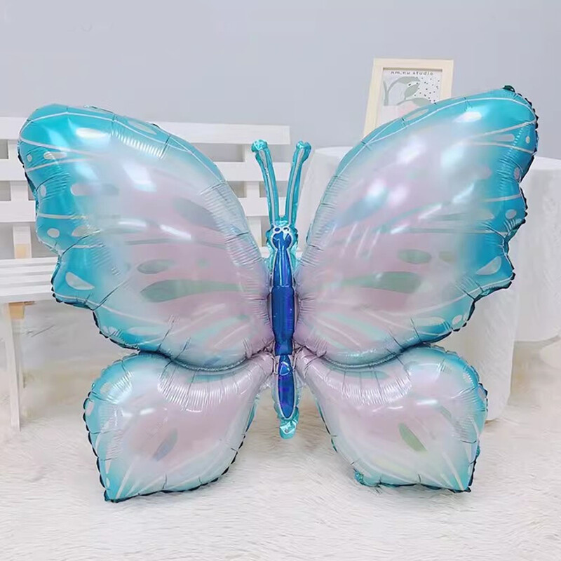 Naujausias drugelio gimtadienio balionas Mėlynas žalias violetinis folijos rutulys kūdikių dušas helio balionas gimtadienio vakarėlio dekoracijos Globos