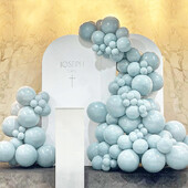 Haze Blue Balloons Girlland 5/10/12/18 Inch Dusty Ice Blue Balloon Arch Kit Kit za rođendan Baby Shower Wedding Party Decorations