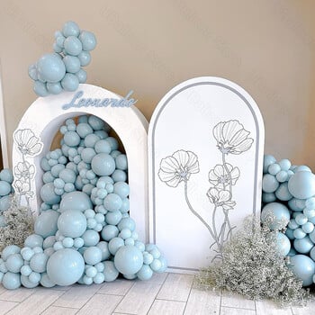 Haze Blue Balloons Garland 5/10/12/18Inch Dusty Ice Blue Balloon Arch Kit for Birthday Baby Shower Decoration Party Wedding Party