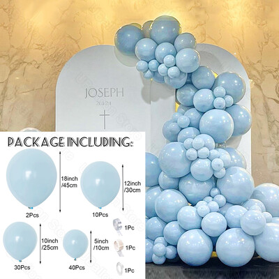 Haze Blue Balloons Girlland 5/10/12/18 Inch Dusty Ice Blue Balloon Arch Kit Kit za rođendan Baby Shower Wedding Party Decorations