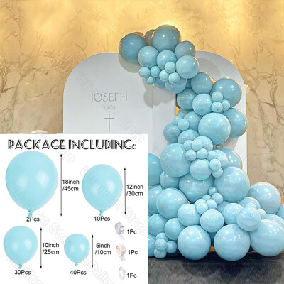 Haze Blue Balloons Girlland 5/10/12/18 Inch Dusty Ice Blue Balloon Arch Kit Kit za rođendan Baby Shower Wedding Party Decorations